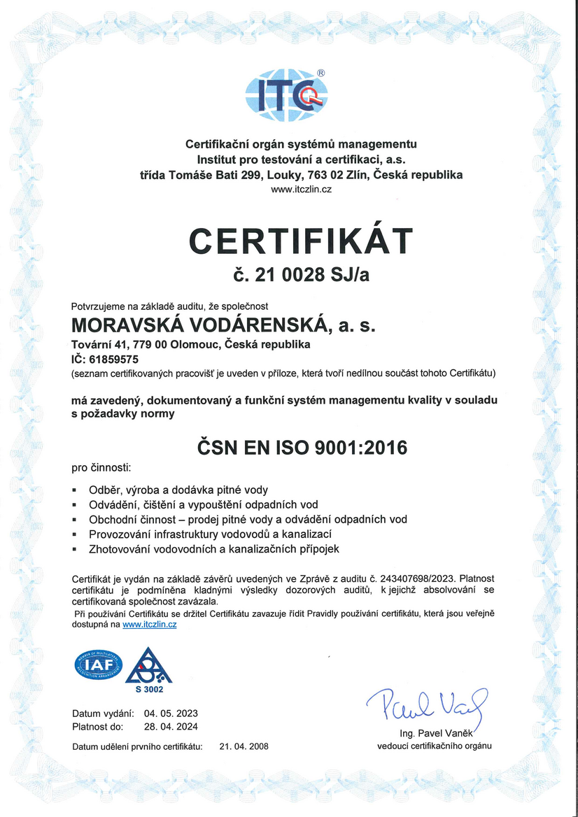 ČSN EN ISO 9001-2016 - systém managementu kvality